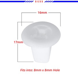 Mean Mug Auto 81514-19720A 30x Screw Grommet #8 Screw Size Replaces OEM 90661-SC7-0030, 90189-06042, 01651-00481 - Compatible with Honda, Toyota, Nissan, Mazda and Mitsubishi
