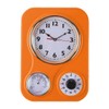 Lily's Home Retro Kitchen Clock with Temperature and Timer (Orange)