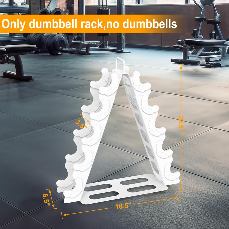 Dumbbell Rack 5 tier(Dumbbells not included), A-Frame Metal Dumbbell Holder