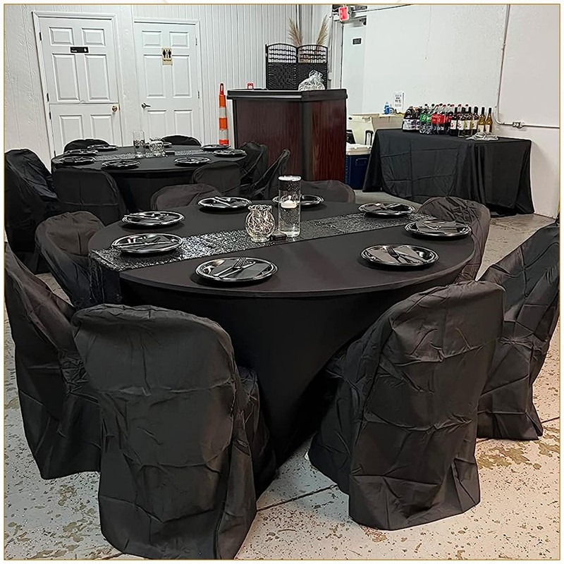 Trimming Shop Spandex Tablecloth 5ft Round Shape Dry Bar Stretchable