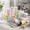 40 Set 12oz Pastel Gold Dot Paper Cup Sparkly Gold