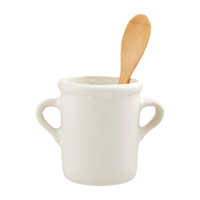 Mud Pie Papier-Mâché Utensil Holder, 7" x5.5" x 6"dia