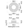 8x GedoTec® Wardrobe rail stock 25 mm chromed Round tube