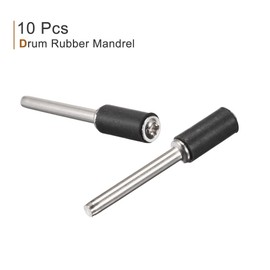 uxcell 1/4 Inch Drum Rubber Mandrels 1/8 Inch Shank Sanding Sleeve Holder for Rotary Tools 10 Pcs