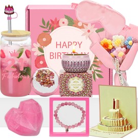 AiHeart 21st Birthday Gifts for Her,21st Birthday Gifts Ideas,21st Birthday Decorations for Girls,2004 Birthday Gifts Set,10PCS Gifts Baskets,21 Year Old Birthday Gifts for Friends Bestie