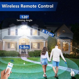 6 Pack Solar Outdoor LED Wall Lights,20W Solar Motion Sensor Security Lights with 3 Lighting Modes Cordless LED Flood Light Solar Wall Lights Waterproof Solar Powered Lights for Wall Garden Garage