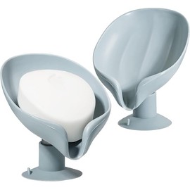 Soap Holder Soap Dish Self Draining Soap Holder, Bar Soap Holder,Leaf Shape Soap Holder Soap Saver, Extend Soap Life, Keep Soap Bars Dry Clean & Easy Cleaning