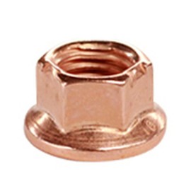Douglas Wheels Nut, Locking Copper Flange 8mm x 1.25mm 12 pack
