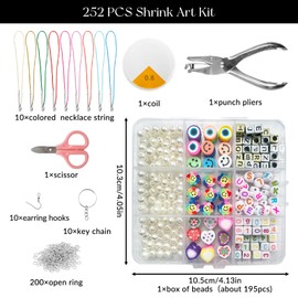 SNAIL GARDEN 440pcs DIY Shrink Plastic Sheet Kit