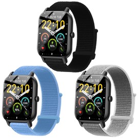 Gittos 22mm Nylon Watch Strap for Nerunsa P66D,Donerton T50S Sport Elastic Replacement Band Compatible with Narcid P95,Gydom IDW19,AEAC,Amzhero,ZOSKVEE,Poounur,WeurGhy,BANLVS,RUIMEN,ENOMIR,Yoever