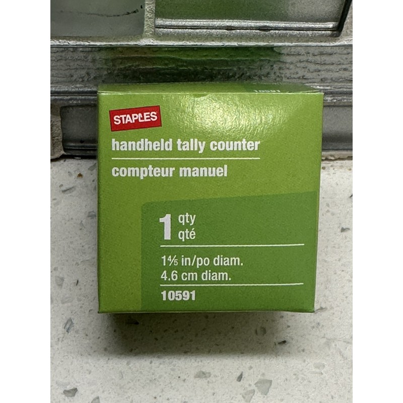 STAPLES Tally Counter Handheld 4 Digit Lap Counter Manual Mechanical