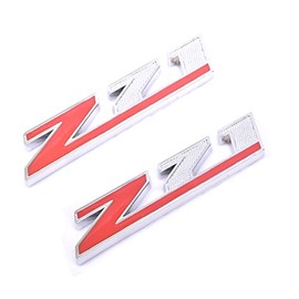 Aimoll 2pcs (Small Size) Z71 Emblems,3D Aolly Decal Emblems Replacement for GMC Chevy Silverado Sierra Suburban Colorado (Chrome Red)