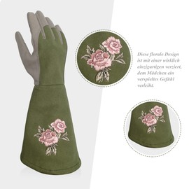 Intra-FIT Rose Gloves, Women's Gardening Gloves, Shrub Gloves Made of Faux Leather with All-Round Protection Against Thorns, Long Work Gloves with Puncture Resistant for Gardening