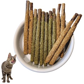Catnip Silvervine Sticks For Cats | Cat Chew Stick | Cat Nip Chew For Cats | Cat Teeth Cleaning | Cat Teething Toys | 6 Sticks Gall Fruit 6 Sticks Catnip Powder | Aggressive Chewers Cat Dental Toy