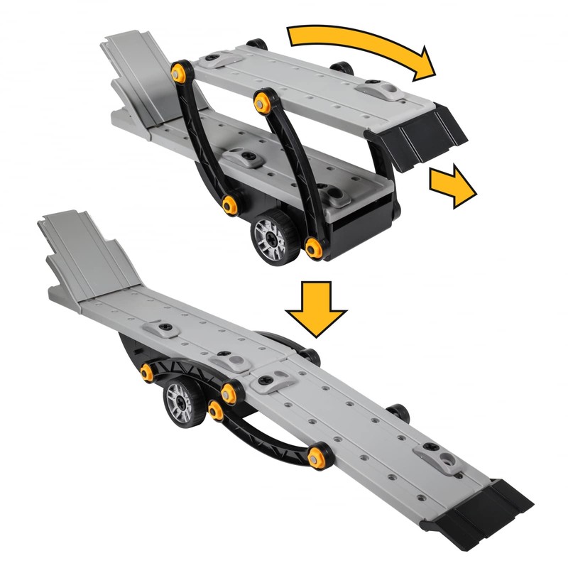 Kidplokio 1:32 Scale Semi Truck Construction Cargo Carrier with Lights
