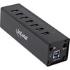 InLine 35395B USB 3.0 Hub, 7 Port, Aluminium Housing, Black,
