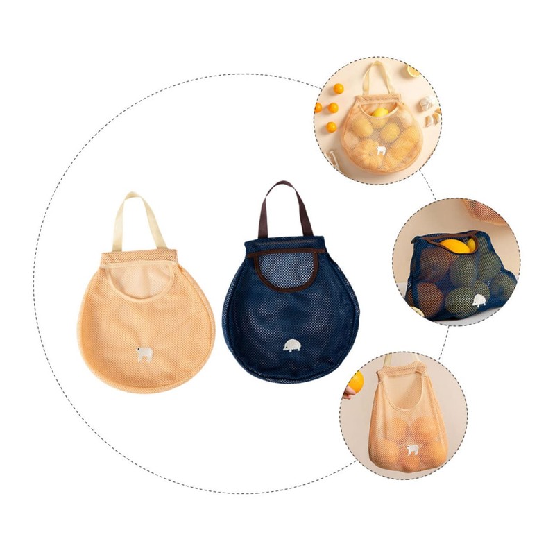 STOBAZA Large Capacity Fruit Vegetable Mesh Bag Snack Organizer for