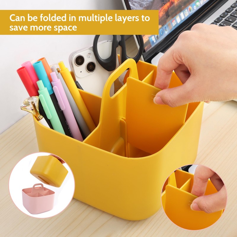 Minicoco Storage Box Multipurpose Table Organiser Cleaning Caddy with Handle