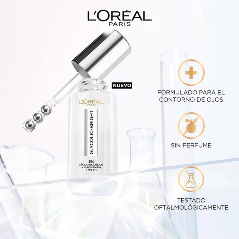 L'Oréal Paris Glycolic Bright Sérum de Ojos Anti Manchas, con
