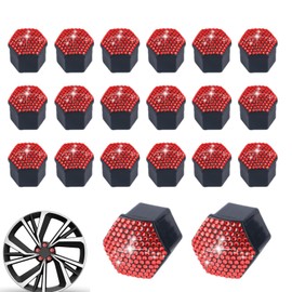 Radmutterkappen, funkelnde Schraubenabdeckungen, Set mit 20 Stück, - und staubabweisender Schutz für Autofelgenmutter, Außenrad-Dekoration, Ersatz