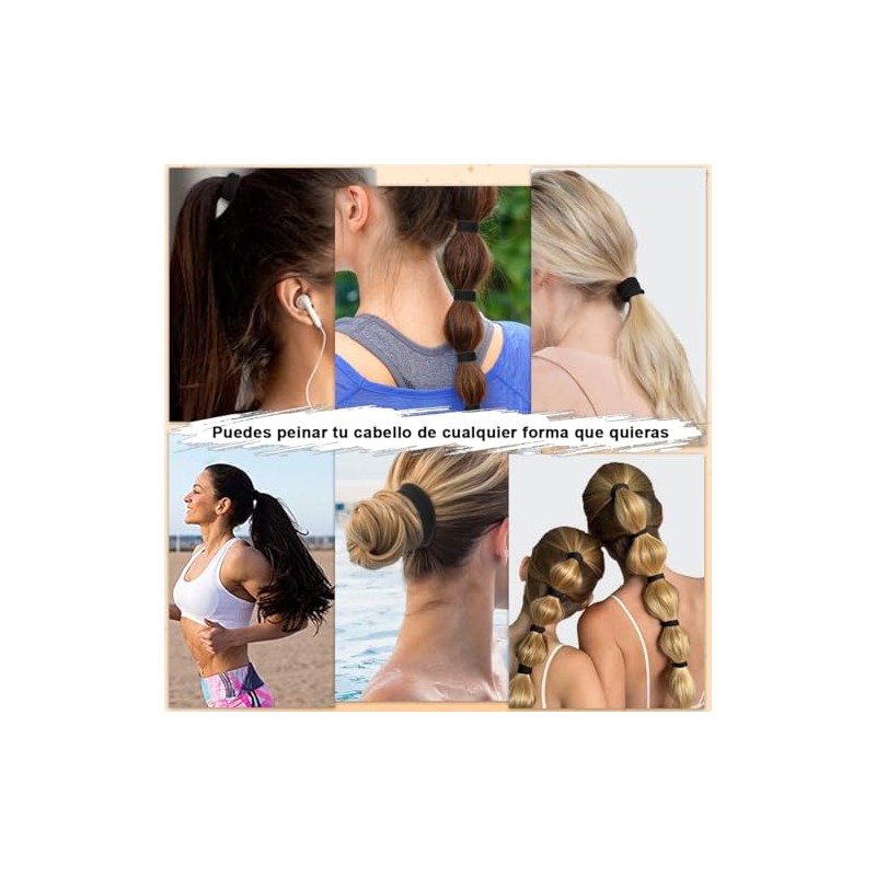 300 Piezas Ligas para Cabello Elásticas, Donas para el Cabello