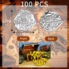 LVYOUIF 100 PCS Pirate Silver Coins Plastic Play Treasure Coins