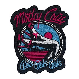 C&D Visionary Motley Crue Girls Patch, Black, Blue, Red