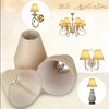 Set of 10 Small Lamp Shade Chandelier Shades Burlap Clip