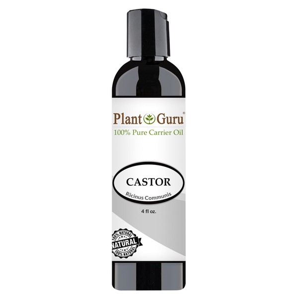 Castor Oil 4 oz Cold Pressed 100% Pure For Eyelashes, Eyebrows, Hair Growth