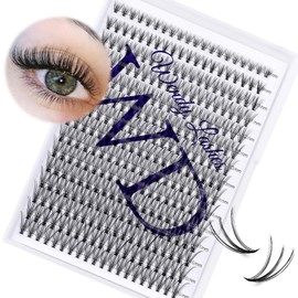 DIY Lash Clusters for Eyelash Extensions: Ultra-light, Natural, Fluffy, Manga, Wispy, Waterproof, Anime, Manga, Cat Eye, C Curl, 8-16mm Mixed, 20P, Wendy Lashes, 1226
