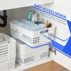 Jucoan 6 Pack White Plastic Storage Baskets, 12 X 8
