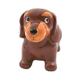 Dog Money Box, Children's Piggy Bank, Dachshund, Piggy Bank, Piggy Bank, Piggy Bank, Children's Money Box, Savings Box, Savings Box, Decorative Dachshund with Economy Function, Made of Ceramic, Brown