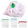 16Pcs Reusable Washable Vegetable Fruit Mesh Bags Storage Pouch with