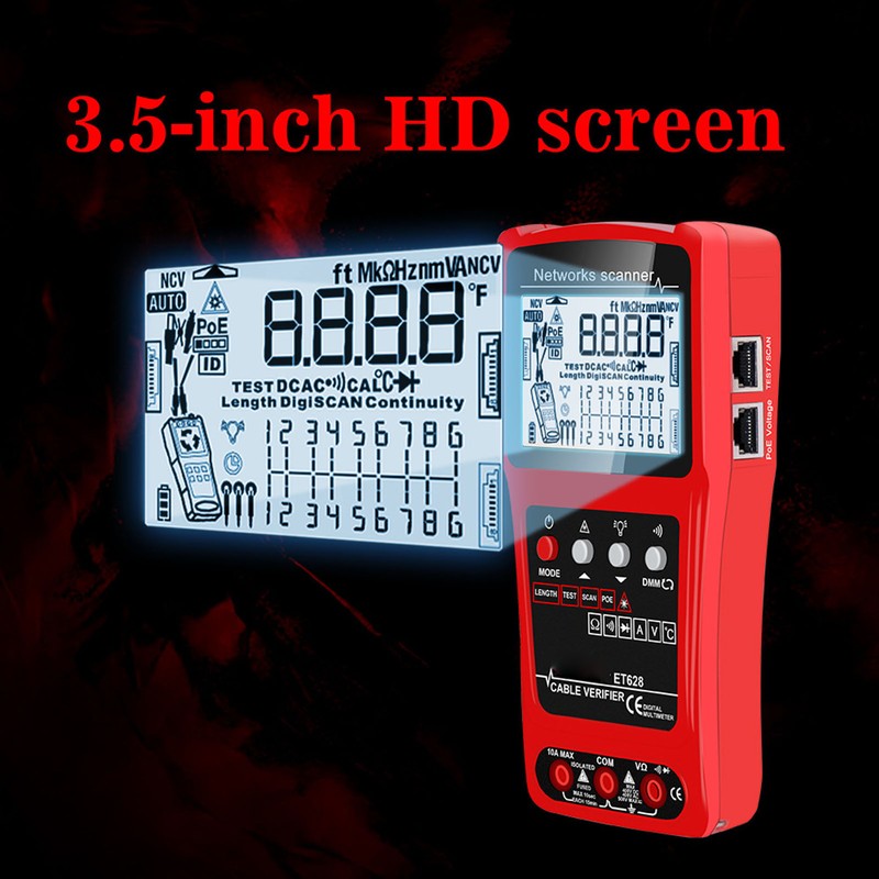 Network Cable Tester Tracer Kit Multifunctional CAT5 CAT6 Ethernet Wire