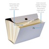 Cathedral Products Chic Geometric 19-Pocket Expanding File Case with Gold-Coloured