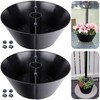 EBaokuup 2 Packs Umbrella Planter for Patio Table, PVC Half