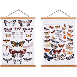 Ywlake Poster Rail, Poster Strips, Magnetic Wooden Poster Hanger, Frame Strips, Picture Frame, Picture Bar, 35 x 50 cm, 35 x 45 cm (35 cm, Teak, Pack of 2)