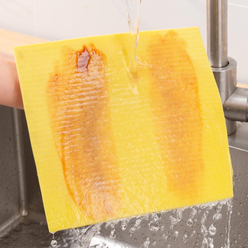 Pack of 5 Sponge Cloth for Kitchen, Reusable Sponge Cloth,