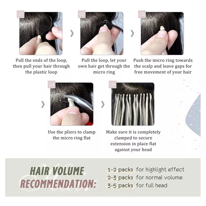 Ugeat Extensiones Cabello Humano #1 Read Negro 14in 1gr