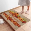 Happy Thanksgiving Front Door Mat Indoor Entrance, Pumpkin Maple Leaf