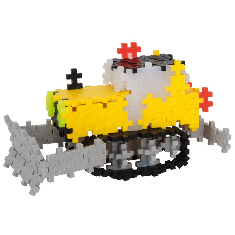 Plus-Plus 300.3768 9603768 Geniales Konstruktionsspielzeug, Baustelle, Mini Basic, 3-in-1 Bausteine-Set,