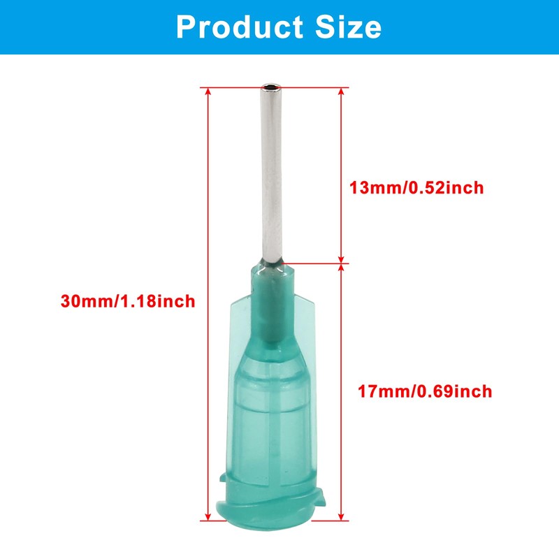 Moicstiy 100 Pack Blunt Tip Dispensing Needle with Luer Lock