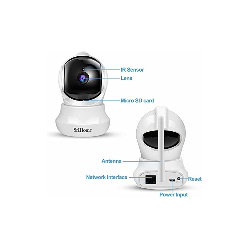 Bagotte SH020 Wireless Security Camera 720p 3W 5V White (Pack