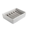 Hotel-Style Ceramic and Stainless Steel Soap Dish Holder Stand 3ea