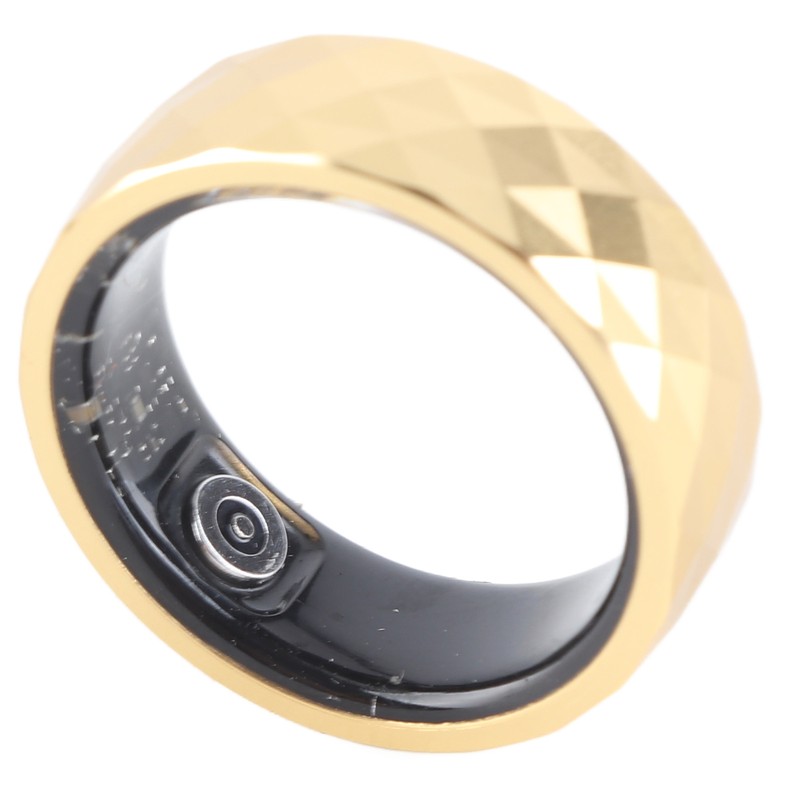 Smart Ring Aluminum Alloy Pedometer Sleep Temperature Tracking Lightweight Smart