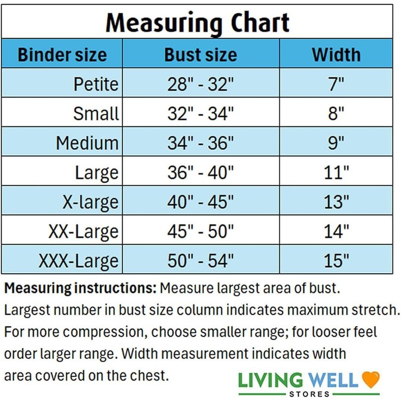 Breast Binder with Dri Release for Added Comfort (X-Large 40"-45",