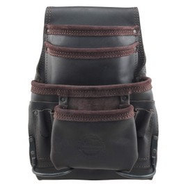 Graintex OS2014 10 Pocket Nail & Tool Pouch Top Grain Oil Tanned Leather for Framers, Constructors, Electricians, Plumbers, Handyman