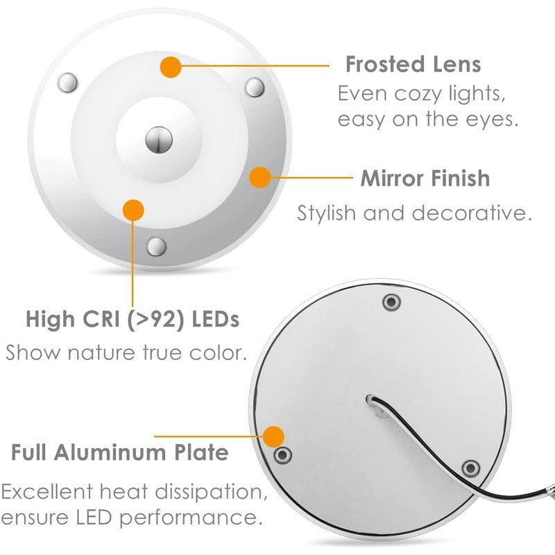 Obeaming 2 Pack 12V LED Ceiling Dome Light 400LM, 4.75"