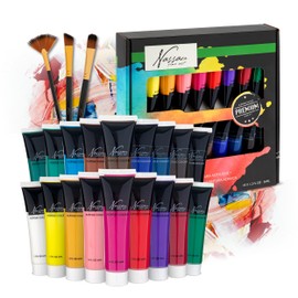 VAN NASSAU FINE ART Acrylic Paint Set, Acrylic Paint Set with 18 x 36 ml Paint Tubes, Acrylic Artist Paint in 18 Colours for Art Students and Acrylic Artists, Ideal for Canvas and Paper