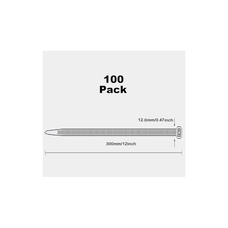 Oksdown 300 mm × 12.0 mm Wide Pack of 100